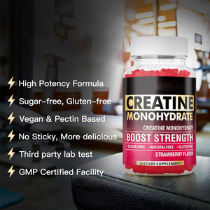 BIOCCHN Venta caliente Creatine Monohydrate Gummies Sugar <span class=keywords><strong>Free</strong></span> Creatine Gummies Suplementos de construcción muscular - Product Image 4
