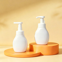 Bouteille PET de 300 ml en gros avec pulvérisateur rond, flacon de stock pour désinfectant pour les mains, gel douche, bouteille de lavage avec bouchon à pression pour shampoing