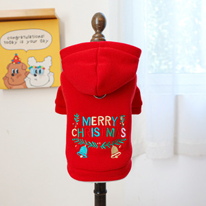 PETCIRCLE Pet <b>Clothes</b>, Dog and <b>Cat</b> Outfits, Christmas Bell Hooded Sweatshirts (Red) - Product Image 3
