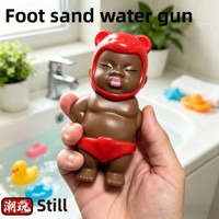 Pistolet à eau en plastique noir créatif Sasha Zi, petit format, pour enfant, jouet de farce et d'imitation