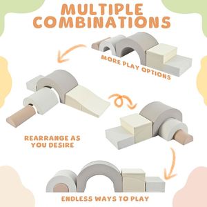 Set de Juego Arcoíris de Fábrica Indonesia, Juguetes de Escalada Suaves para Niños Pequeños con Tobogán Plegable - Product Image 2