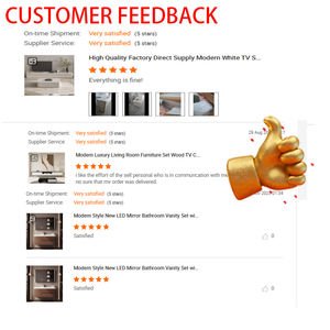 Meuble TV Mural de Luxe Moderne, Meuble TV Blanc, Conceptions de Meubles en Bois pour Mobilier de Salon - Product Image 5