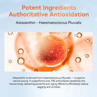 Ampoule d'acide hyaluronique à l'astaxanthine pour le soin du visage liquide Antioxydant resserrement des pores Réparation des rides Sérum à usage unique
