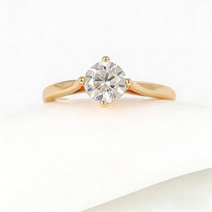 Joyería de Moda con Diamantes, Anillo de Compromiso con Gran Zirconia, Anillos de Boda Chapados en Oro de 18K - Product Image 5