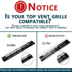 Grille de ventilation pour four à micro-ondes Wansheng WB34X25406 compatible avec JNM3163DJ1BB JNM3163RJ1SS - Product Image 2
