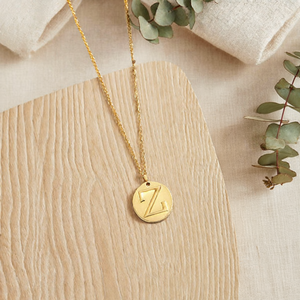 Collier en acier inoxydable 1,9 cm, lettre Z, collier simple face, collier ras du cou tendance - Product Image 2