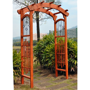 Arche en bois naturel traité sous pression pour décorations de mariage Treillis de jardin extérieur Pergola en bois Gazebo Pavilion Arbours Arbor - Product Image 3