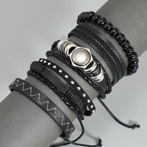 Vente en Gros Tendance Pas Cher Hommes Femmes Filles Bracelets en Cuir Bijoux - Product Image 2