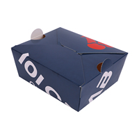 Boîte d'emballage alimentaire en papier kraft biodégradable, carton blanc, logo personnalisé avec certification pour poulet frit, frites, restauration rapide
