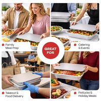 Couvercles en papier pour barquettes en aluminium, rectangulaires, jetables, pour la restauration, couvre-barquettes alimentaires