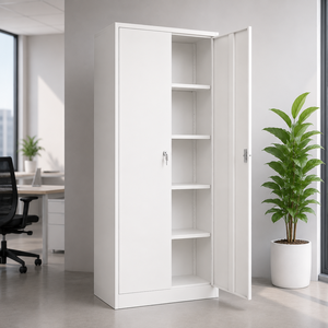 Home Office Steel Metal File Cupboard <b>Lockable</b> <b>Drawer</b> Filing Cabinet for School Staff Employee Document Storage - Product Image 1