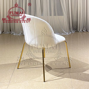 Chaises de salle à manger contemporaines en acier inoxydable doré pour hôtels - Vente en gros - Product Image 3