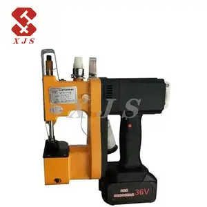 Electric handheld paper bag and woven plastic bag sewing machine