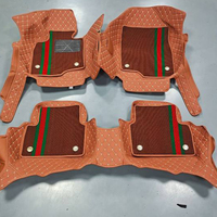 Tapis de sol de voiture Muchkey Automotive Interior Car Foot Mat 5D Luxury Leather Special Car Mats Double Layer Car Floor Mats
