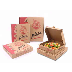 Caja de Pizza Impresa Personalizada 33x35cm, Flauta <span class=keywords><strong>B</strong></span>, Flauta E, Corrugada, Resistente a la Grasa, Impermeable, Caja de Entrega para Comida Caliente para Llevar - Product Image 1