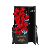Vente en gros boîte cadeau transparente emballage boîte à fleurs cadeau avec poignée