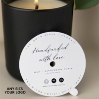 Logo imprimé personnalisé bougie cache-poussière plantable graines de fleurs sauvages cartes en papier pour bougie bougie protecteur contre la poussière carte de remerciement