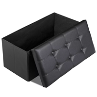 Banc de rangement en cuir durable, moderne, pour salon, chambre à coucher, tabouret pliable, décoration, couleur personnalisée, BSCI