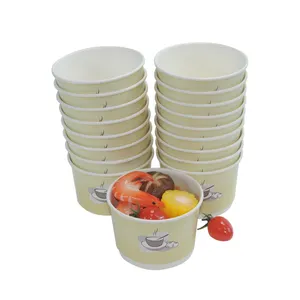 Wholesale Custom Print Logo High Quality Paper Noodle Soup Bowls Hot Soup Cups With Lids