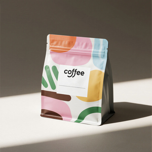 <span class=keywords><strong>Bolsa</strong></span> Zipolck de plástico de grado alimenticio con impresión personalizada de 200g, 400g, 500g, para embalaje de granos de café, <span class=keywords><strong>bolsa</strong></span> de café con refuerzo lateral con válvula - Product Image 2