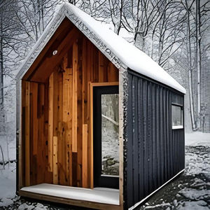 Sauna a Vapore Moderna Minimalista Personalizzata 2026 con Tetto a Punta per Interni/Esterni, Doccia e Lucernario in Legno di Cedro Rosso con Controllo - Product Image 2