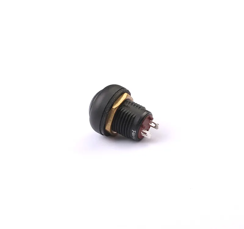 Toowei CE RoHS colored push button switch 12mm 250v 3a ip67 water-proof black plastic welding for car