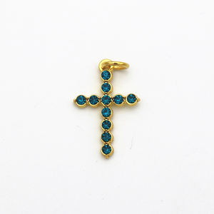 الصليب القلائد الأزياء بسيطة أنيقة فضة مطلية بالذهب الصليب قلادة المرأة - Product Image 6