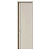Porte intérieure minimaliste Italia, cadre fin personnalisé, grain de bois, design imperméable pour chambre à coucher, rénovation de maison