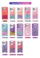 Mode luxe liquide dégradé paillettes coque de téléphone Bling diamant femmes Tpu + Pc couverture antichoc pour Iphone 11 12 13 14 15 Pro Max