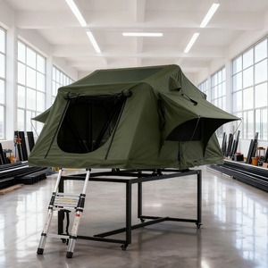 Tente de toit souple pour SUV, imperméable, <span class=keywords><strong>en</strong></span> toile, pour 3-4 personnes, pour l'extérieur - Product Image 3