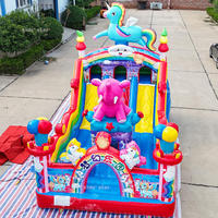 Combo de Tobogán Inflable Resistente y Ecológico con Capacidad para 30 Niños, Ideal para Carnavales Escolares y Alquiler en Festivales Comunitarios