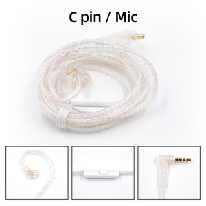 Câble de mise à niveau plaqué argent <span class=keywords><strong>KZ</strong></span> pour écouteurs HIFI, câble 3,5 mm 2 broches avec micro, compatible ZSN Pro X, EDX Pro, ZS10 Pro, AS16 Pro, ZSN Pro - Product Image 2