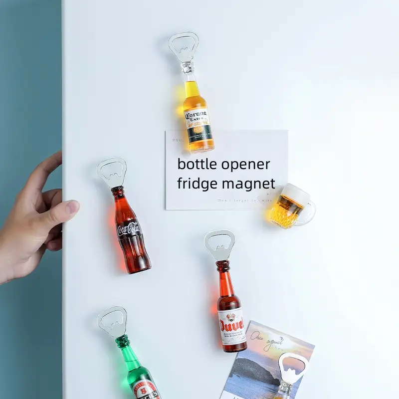 Creative small wine bottle opener can be used as refrigerator magnets gifts presents