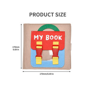 <span class=keywords><strong>Meilleur</strong></span> cadeau livre en tissu froissé multisensoriel pour les nourrissons nouveau-né bébé jouet d'éducation précoce différentes textures livre doux - Product Image 3