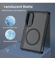 Étui de téléphone portable translucide de luxe avec anneau magnétique, sensation de peau, pour Samsung Galaxy Z Fold 8, coque large, coque de téléphone personnalisée