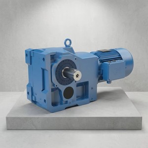 Motor de Engranajes Helicoidales Cónicos con Carcasa de Hierro Fundido Montado en Base - Product Image 1