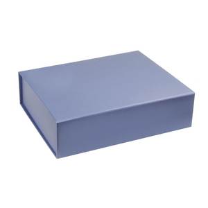 Boîte à bijoux pliable bleue 300x200x70 mm, étui de rangement doublé de satin - Product Image 2