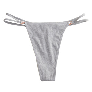Lencería sexy Tanga con rosca en T Bragas elásticas Tangas Low Rise Hipster Cheeky Ropa interior Tanga de algodón para mujer - Product Image 3
