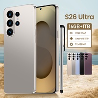 Smartphone Super Memory S26 Ultra 5G, appareil photo 108MP, stockage 16 Go + 1 To, écran LED 4K, processeur Deca Core, Android 15 OS, 120 Hz Gaming