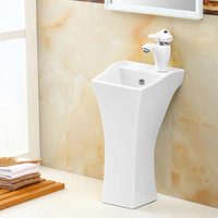 Lavabo sur pied pour enfants, en céramique multicolores, style dessin animé mignon, pour les toilettes scolaires