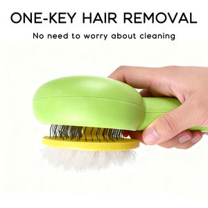 แปรงหวีขนสัตว์เลี้ยงกำจัดขนสัตว์เลี้ยงด้วยปุ่มเดียวผลิตภัณฑ์ทำความสะอาดและดูแลขนสัตว์เลี้ยงกำจัดของเสียจากสัตว์เลี้ยง - Product Image 4
