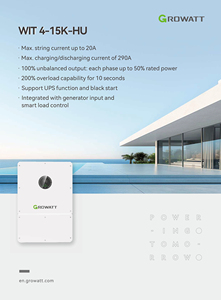 Convertisseur solaire hybride Growatt EU Standard WIT 15K-HU 3 phases 2 MPPT 15 kW 48 V pour stockage d'énergie - Product Image 5