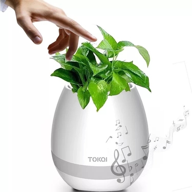 Intelligent Music Flowerpot Wireless Speaker Colorful Light Use Smart and Funny Plant