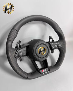 Volant de direction en cuir et fibre de carbone de luxe en forme de D pour <span class=keywords><strong>Audi</strong></span> <span class=keywords><strong>A1</strong></span>-A7 A3/A4/A5/A6, modification et mise à niveau avec design sportif - Product Image 5