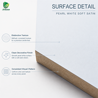 Panneau MDF mélaminé Jinbase 18 mm, blanc nacré, finition douce, E0, 1220x2440 mm, panneau de fibres à densité moyenne stratifié mélamine pour meubles