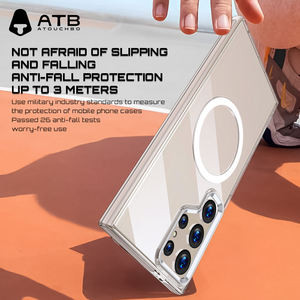 Funda de teléfono transparente de lujo, funda de teléfono magnética transparente a prueba de golpes para <span class=keywords><strong>Samsung</strong></span> <span class=keywords><strong>Galaxy</strong></span> S24, funda ultra transparente - Product Image 2