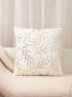 Housse de coussin de luxe avec estampage à la feuille d'or, coussin décoratif carré moderne, housse de coussin décorative douce pour la maison et l'hôtel