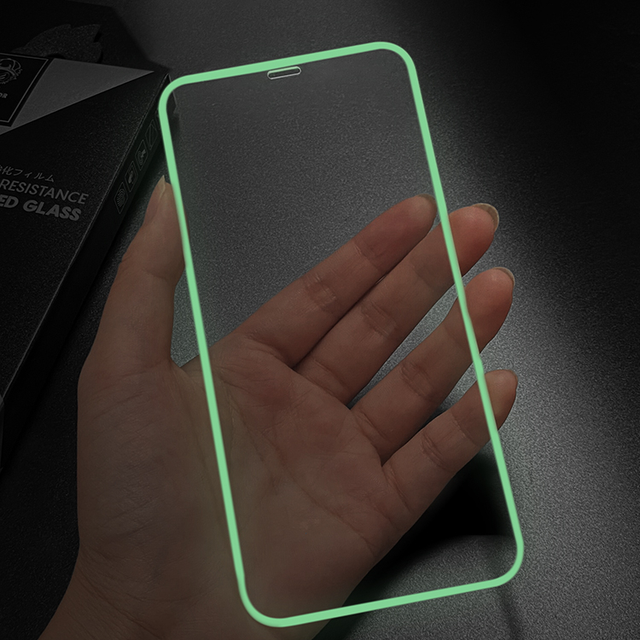 Luminous Tempered Glass Anti Spy Privacy Screen Protector for iPhone 13 11 12 Pro Max XS Max XR Fluorescent Night Glowing Film