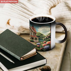 Mug en céramique noir givré de 11 oz pour sublimation, tasse activée par la chaleur, idéal pour cadeau de festival, vente en gros - Product Image 3