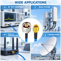 Câble coaxial semi-flexible UNISIN OEM RG405 SMA mâle vers N mâle, conducteur en cuivre, longueur personnalisée, 50 PTFE, 6 GHz, 5G, IoT, GPS